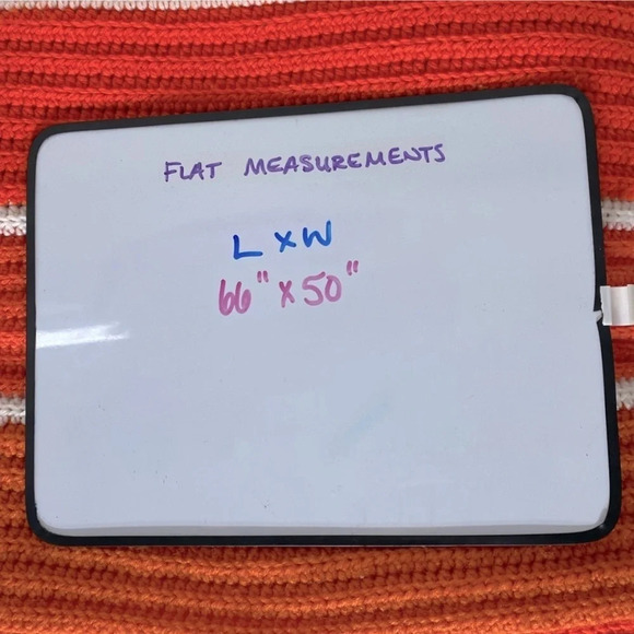 Vintage Handmade  Orange Striped Crochet Knit Afghan Throw Blanket - Picture 15 of 16